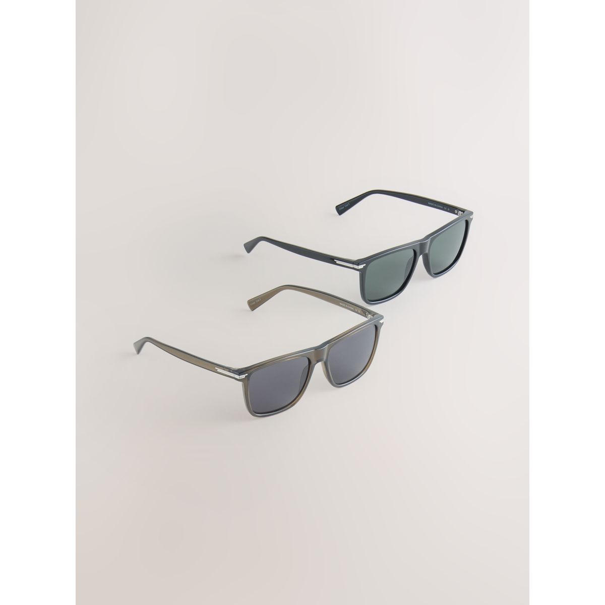 Lunettes de soleil style preppy, lot 2 noir/vert, NEXT