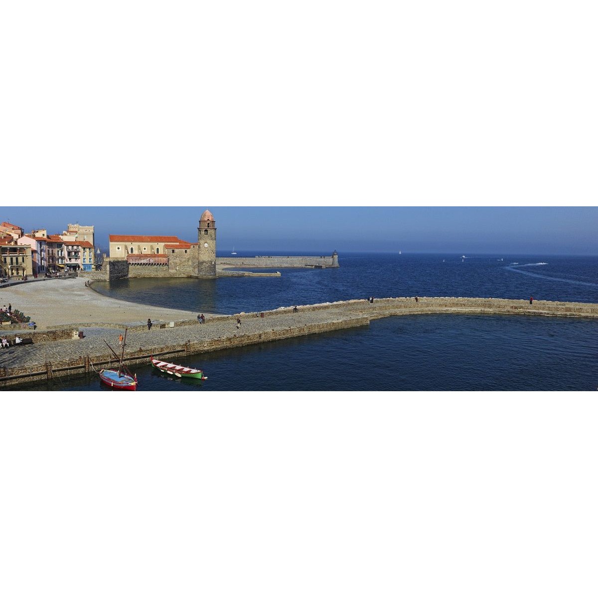 Tableau Mural Collioure PORT tableaux sur toile-bleu, CEANOTHE