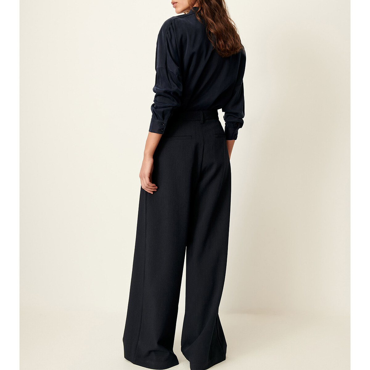Pantalon large style tailleur PROVENCO indigo, SESSUN