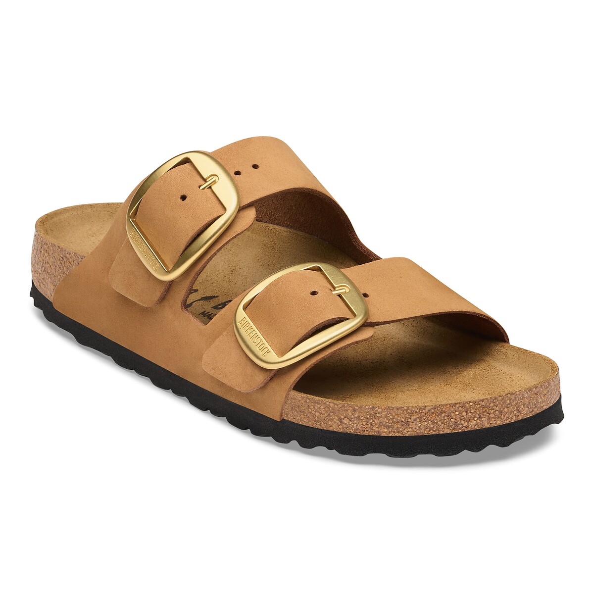 Mules double bride, ARIZONA BIG BUCKLE camel, BIRKENSTOCK