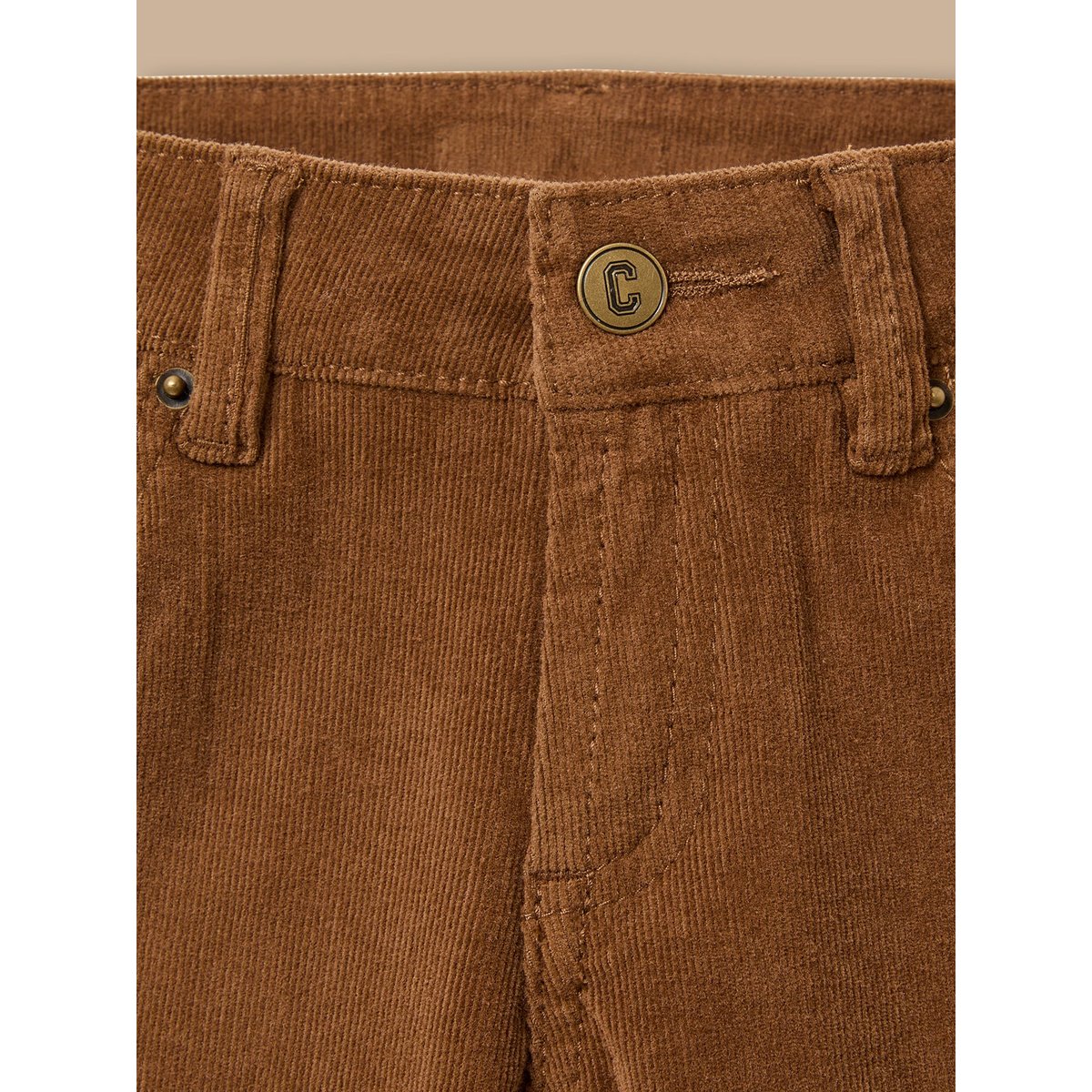 Slim en velours tabac, CYRILLUS