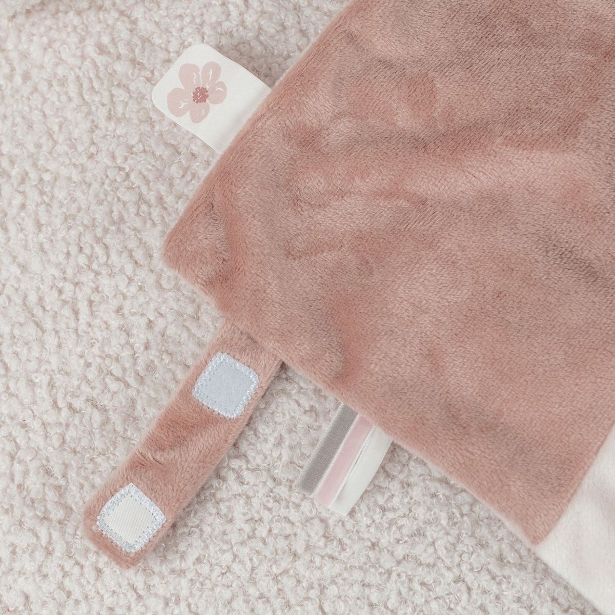 Doudou attache sucette rose, NOUKIE'S