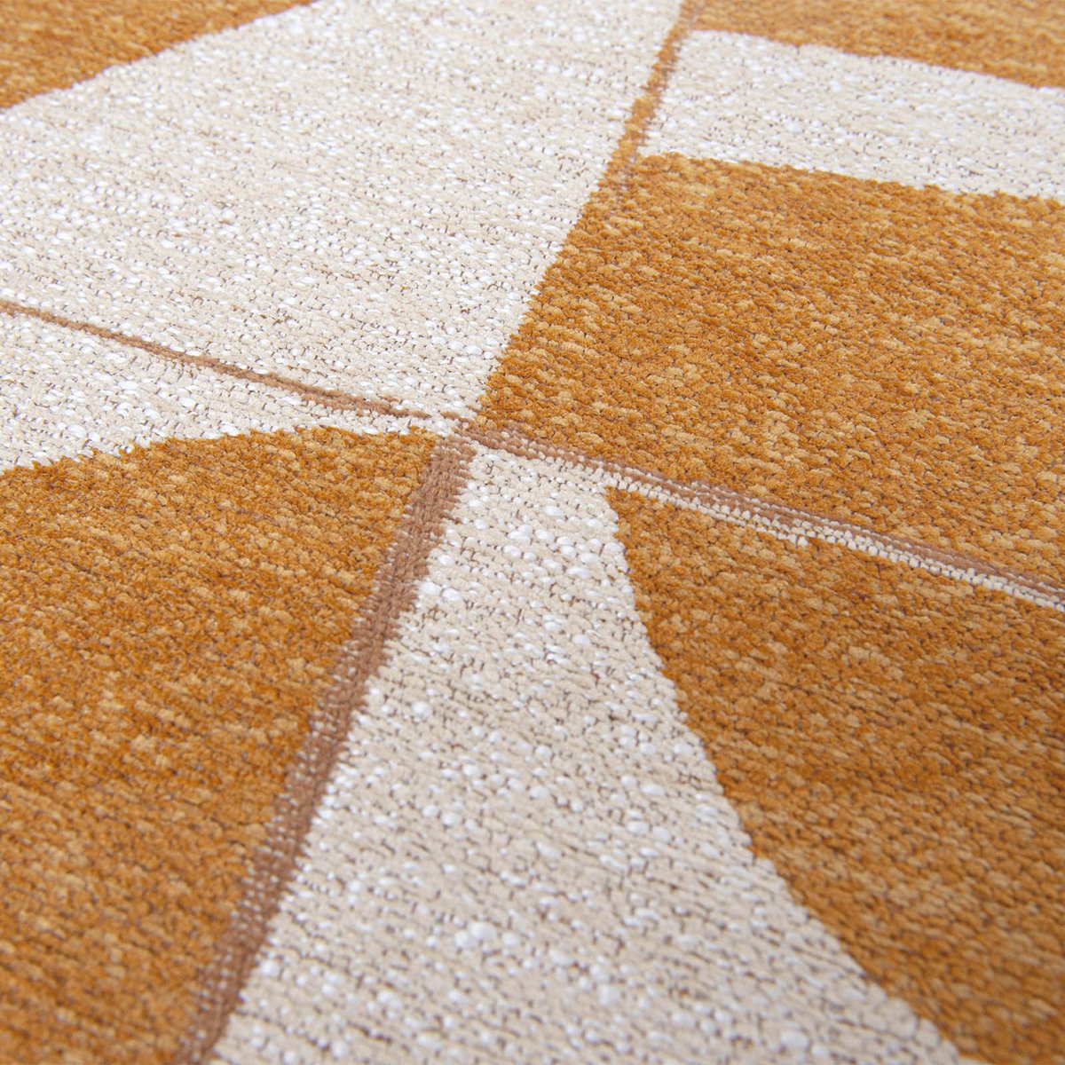 Tapis intérieur/extérieur tissé plat LASH jaune, NOVATREND