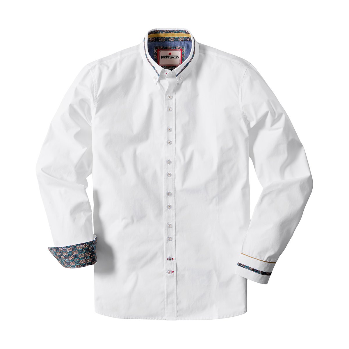 Chemise Chic à Col Créatif blanc, JOE BROWNS