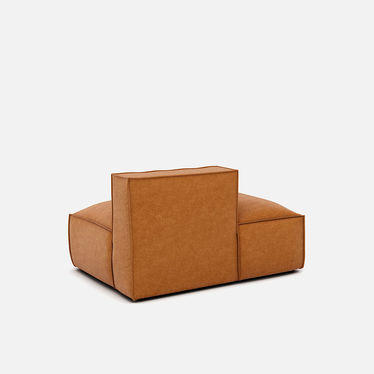 Elément récamière gauche pour canapé modulable, en velours texturé, SEVEN ocre, LA REDOUTE INTERIEURS
