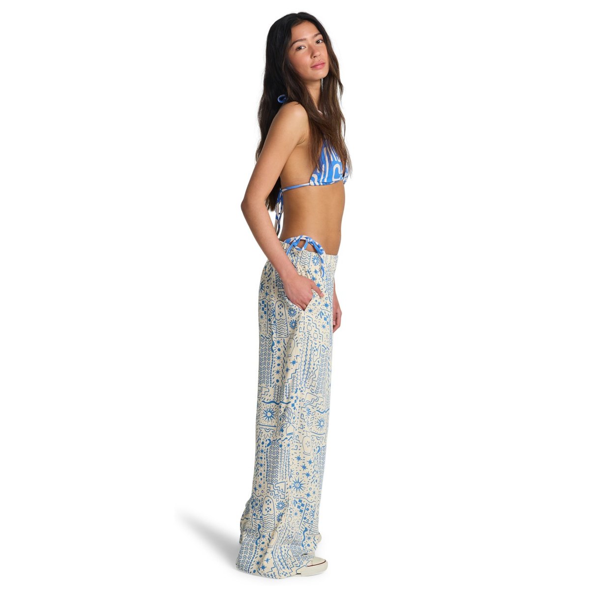 Pantalon taille élastique FOLLOW ME blanc white cap, BILLABONG