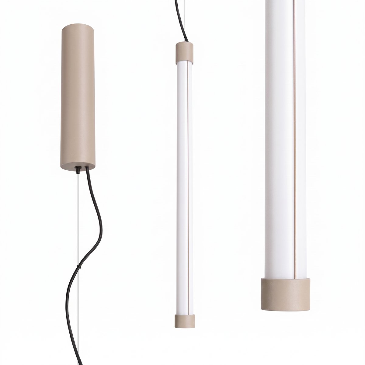 Suspension Acier Taupe LED 1 Trang taupe, EDEN