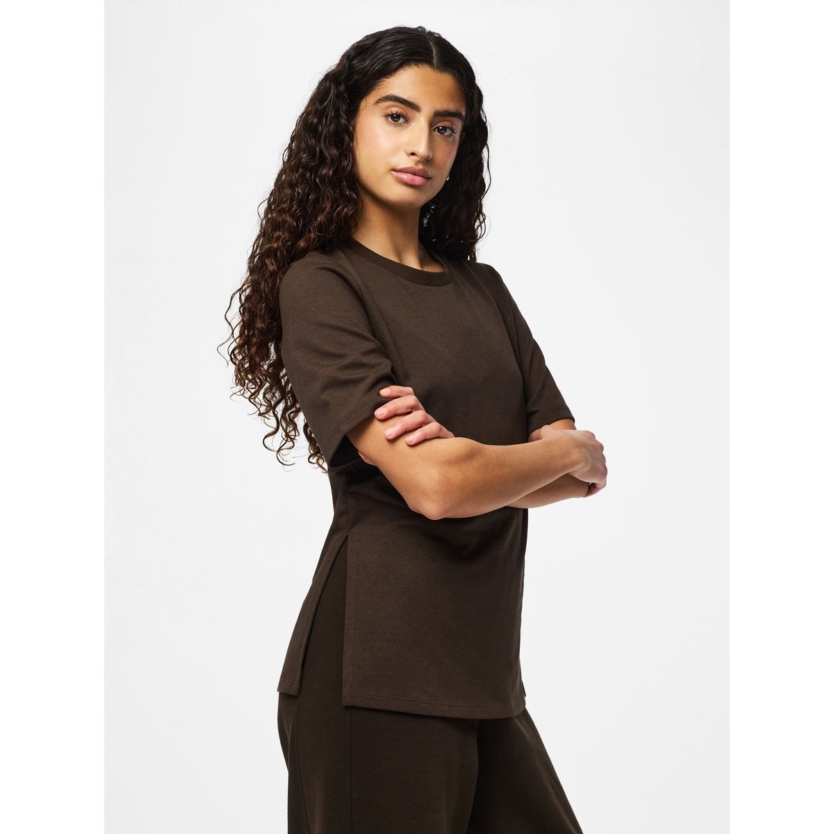 T-Shirt marron - delicioso, PIECES