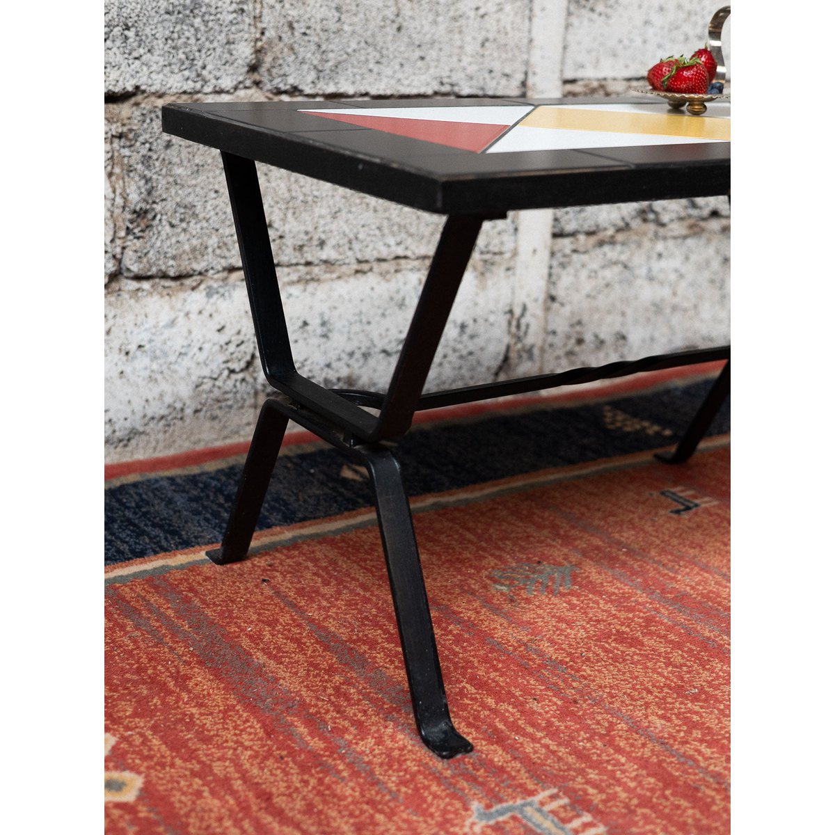 Table basse colorée d'extérieur Donna N°1047 - Bon état noir, DEBONGOUT