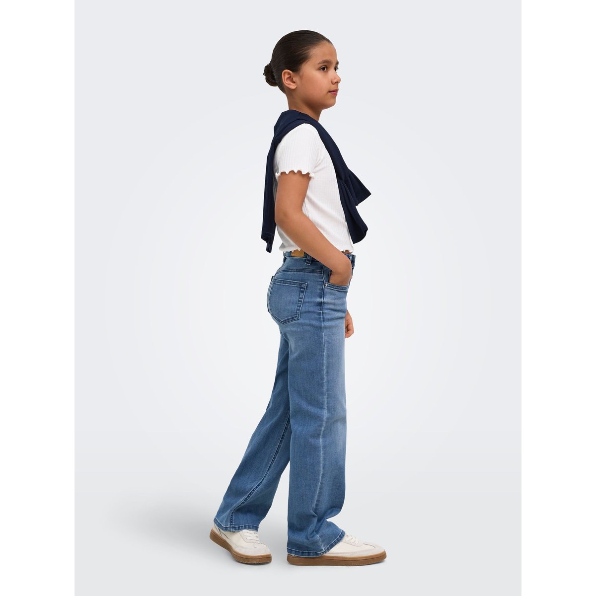 Jean À Jambe Large medium blue denim, KIDS ONLY