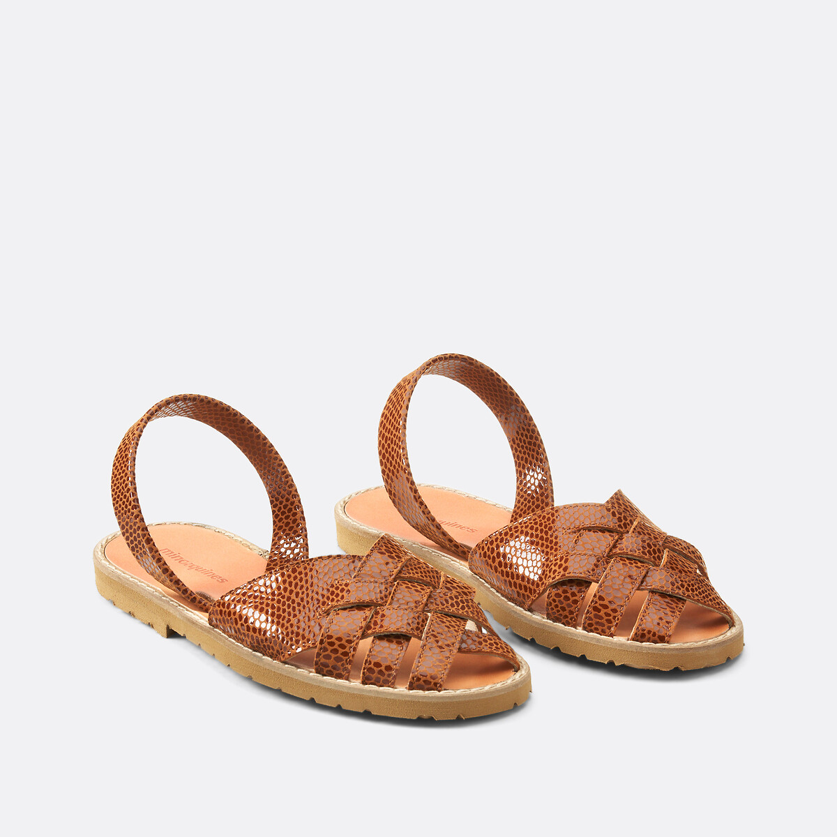 Sandales plates en cuir Avarca Compostelle cuir, MINORQUINES