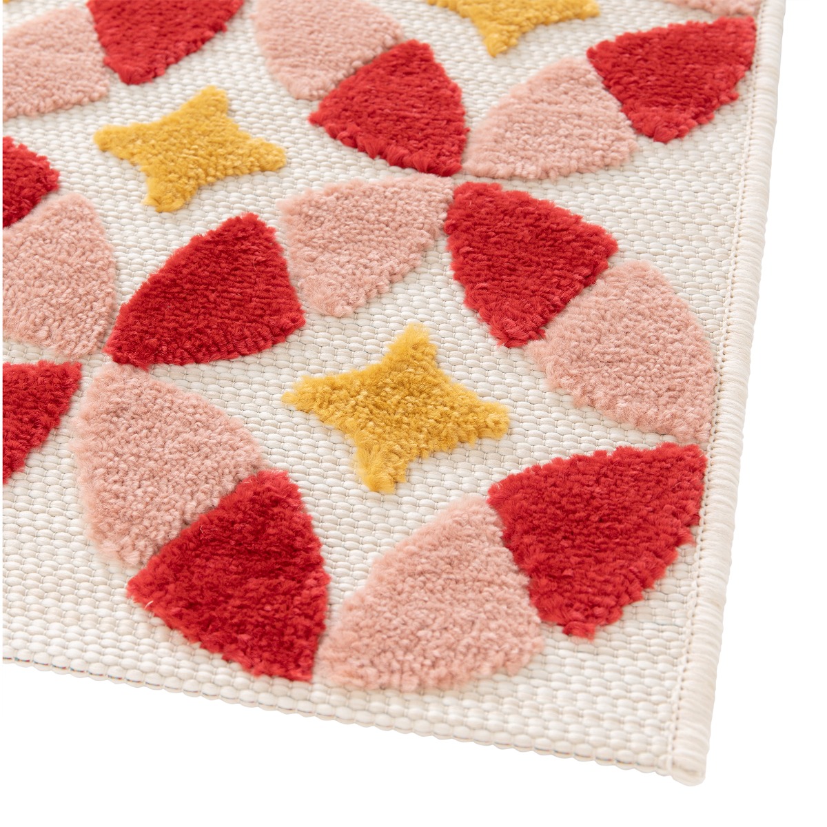 Tapis enfant à reliefs moderne et POP rouge, THE DECO FACTORY