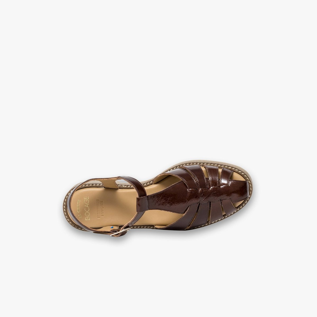 Derby en cuir FANNY marron chocolat, BOCAGE