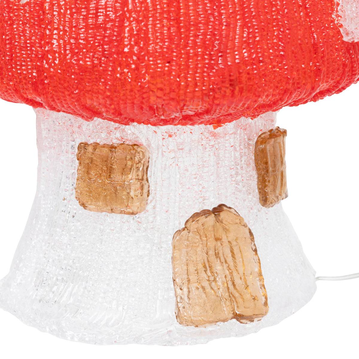 Forme acrylique extérieure maison champignon lumineux solaire 30 LED 8 fonctions H21 cm multicolore, FEERIC LIGHTS & CHRISTMAS