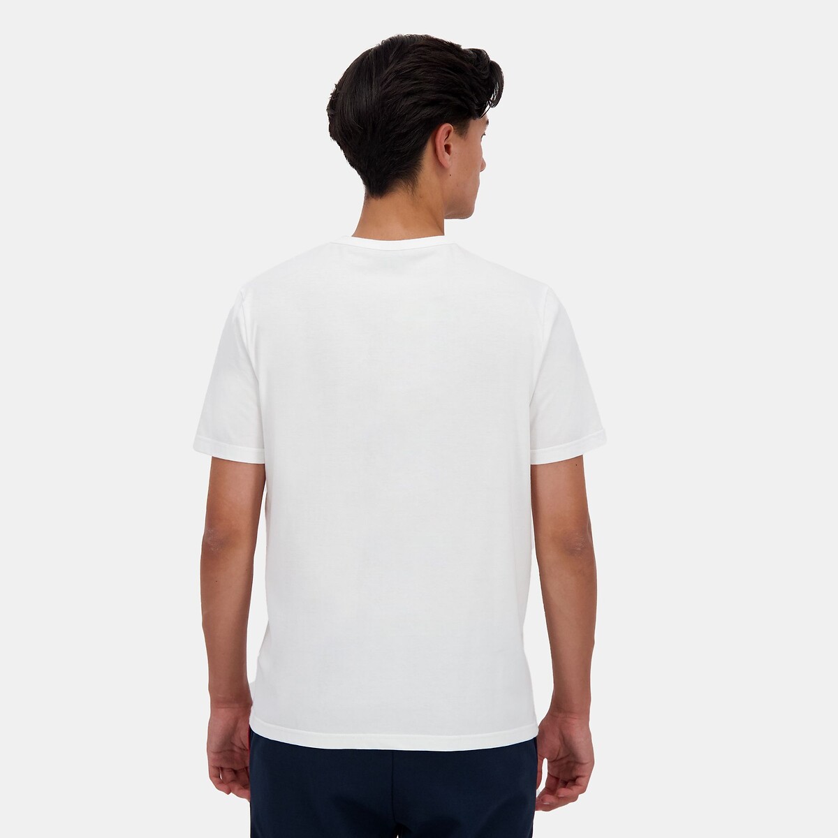 T-shirt manches courtes tricolore blanc, LE COQ SPORTIF