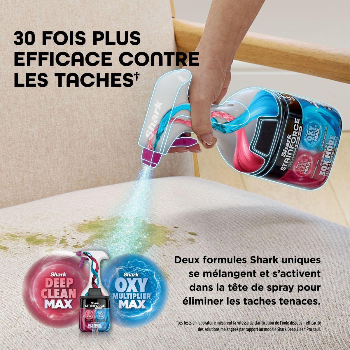 Détergent Détachant StainStriker OXY Multiplier liquide StainForce couleur unique, SHARK