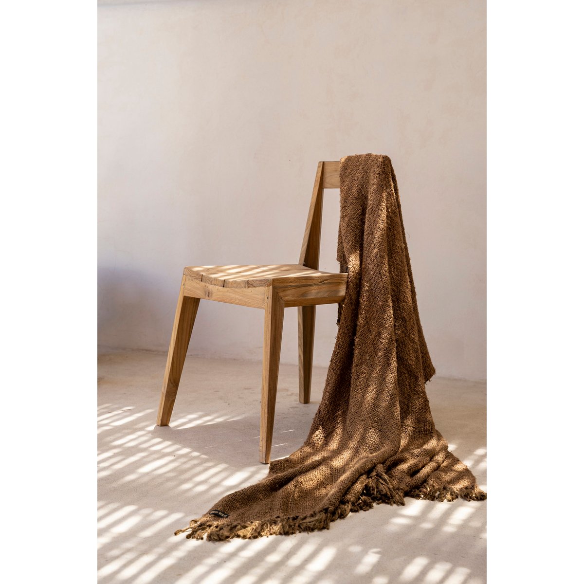 Chaise en teck PAXI beige, BAZAR BIZAR