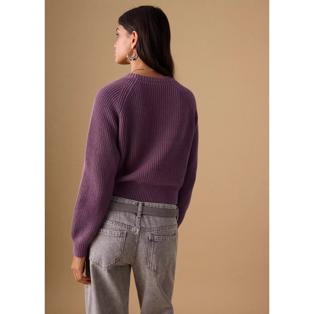 Pull-over maille détail boutons rose, MANGO TEEN
