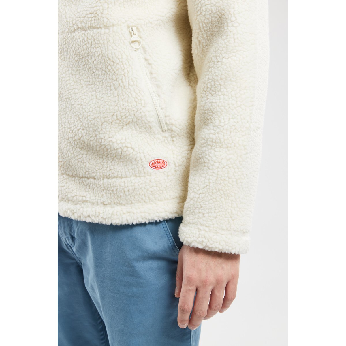 Polaire zippée sherpa nature, ARMOR-LUX