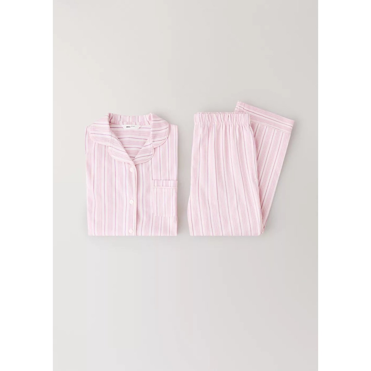 Pyjama complet coton rayures rose, MANGO KIDS