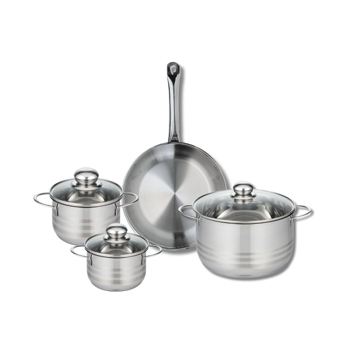 Batterie 1 poêle 28cm + 3 faitouts 14/16/24cm PROFI BRILLANT inox, ELO