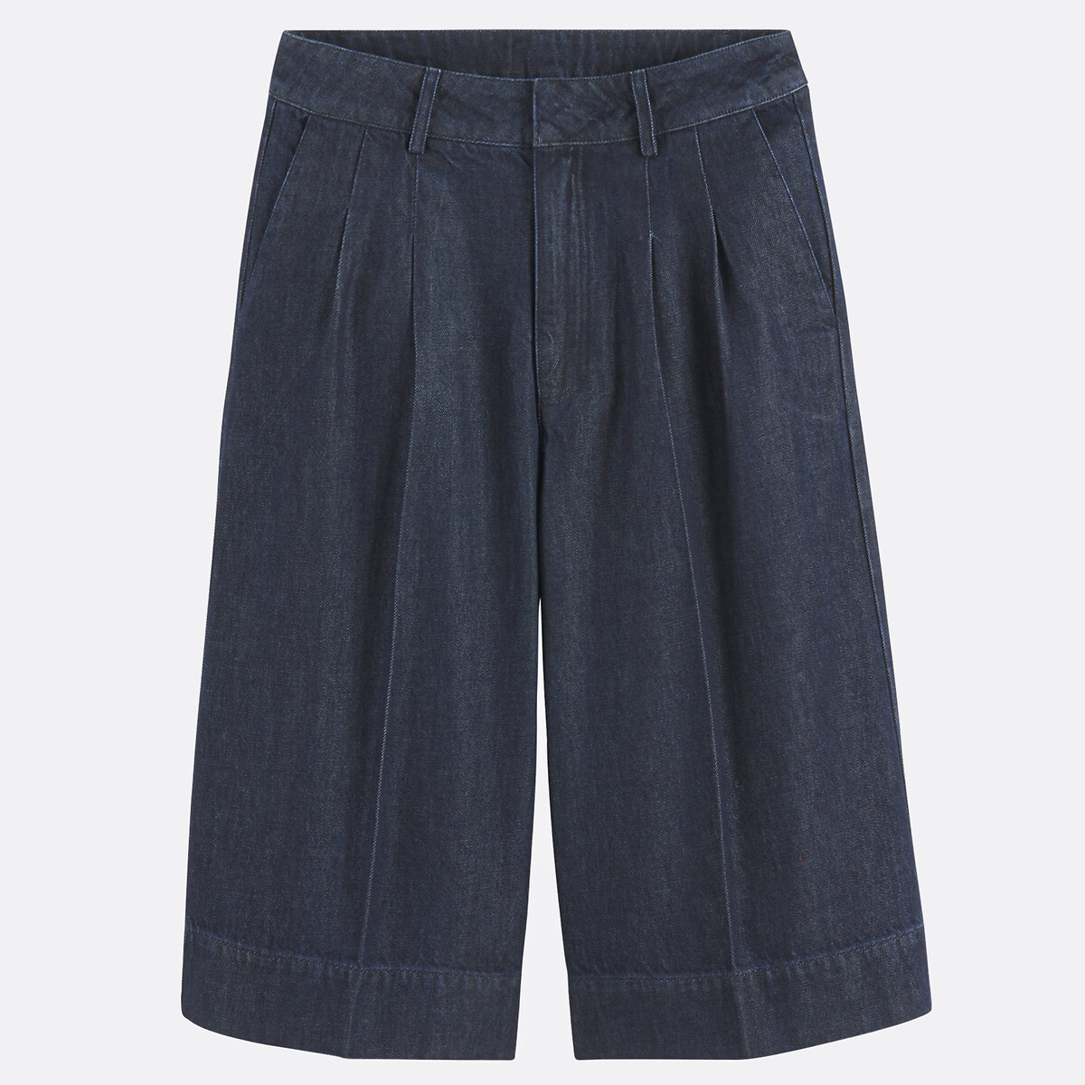 Bermuda con pinces blu grezzo , LA REDOUTE COLLECTIONS
