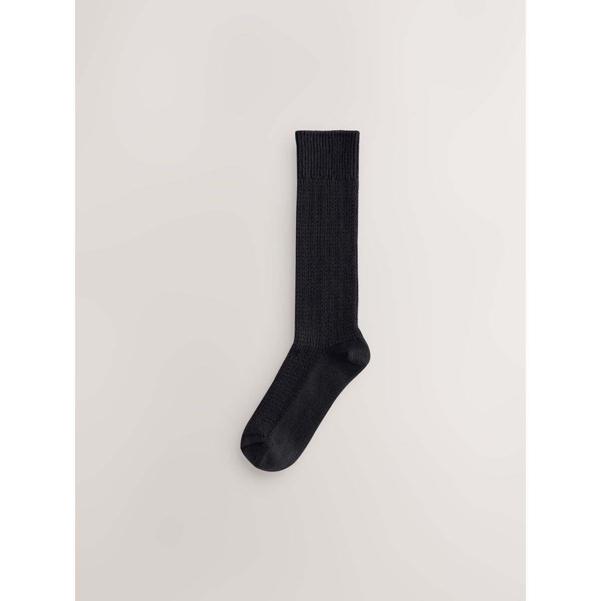 Socquettes amples en coton flammé, 3 paires noir, NEXT