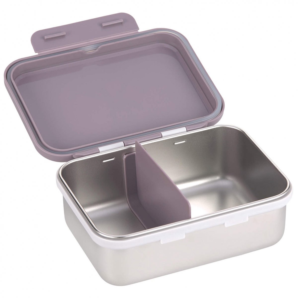 Lunch box en inox violet, argenté, LASSIG