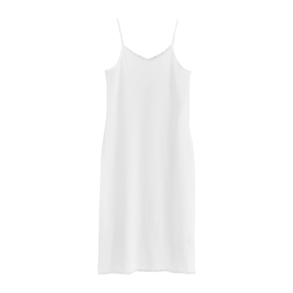 Nuisette en coton avec finition dentelle noir/blanc, NEXT