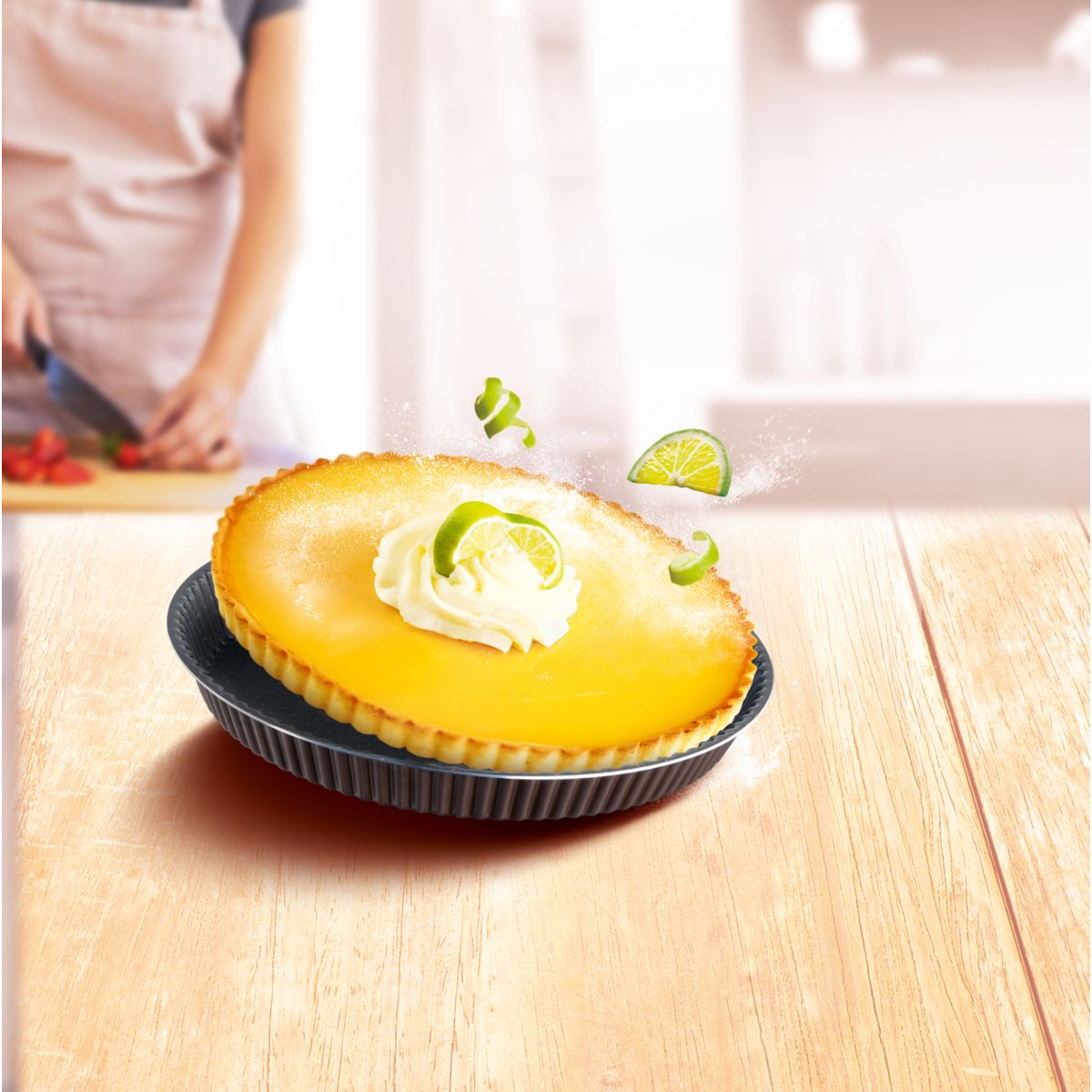 Moule à tarte Perfectbake 33cm marron, TEFAL