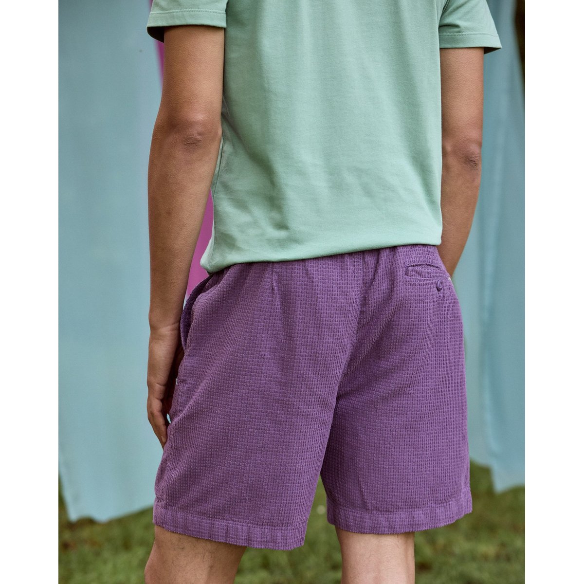 Short élastique CHEVRE violet, FAGUO