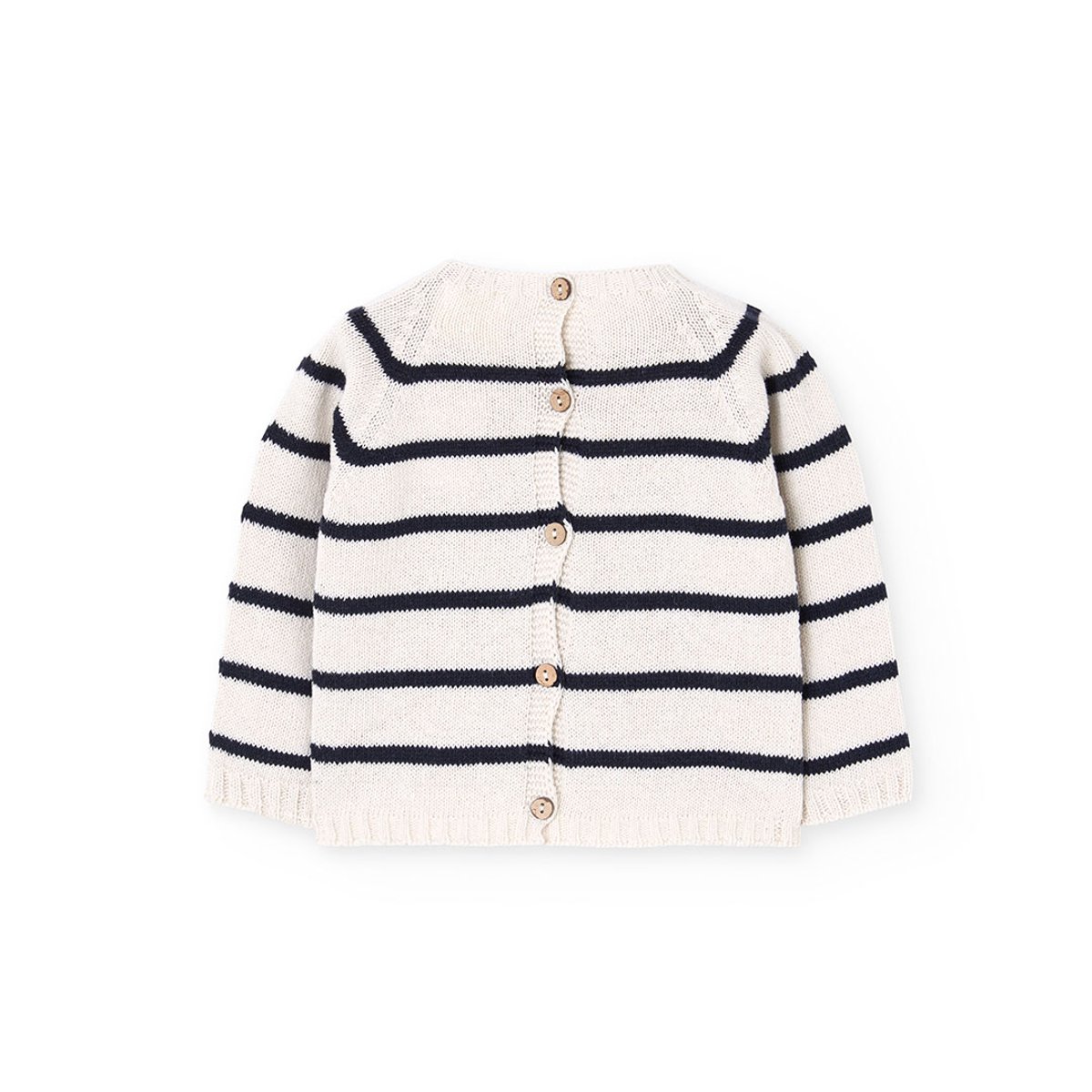 Pull à rayures pour bébé blanc, BOBOLI