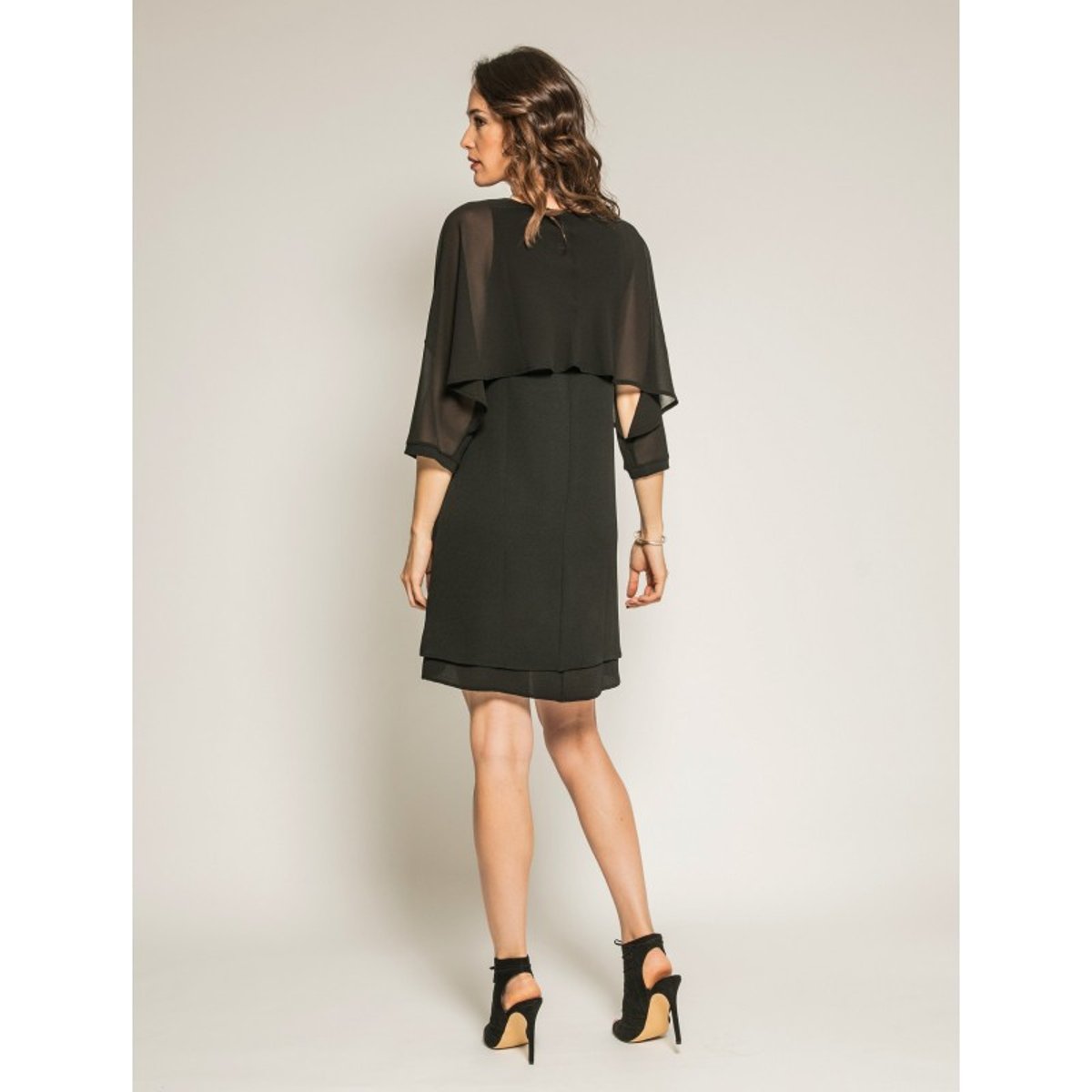 Robe Courte Bimatière Idalie noir, DONA LISA