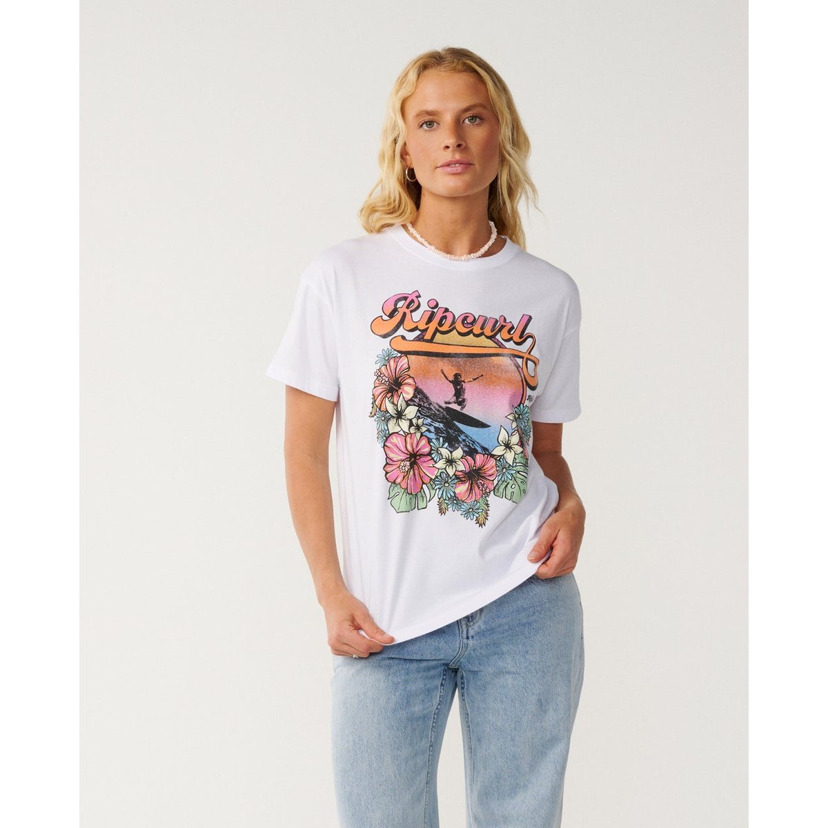 T-shirt relax WAVE white, RIP CURL