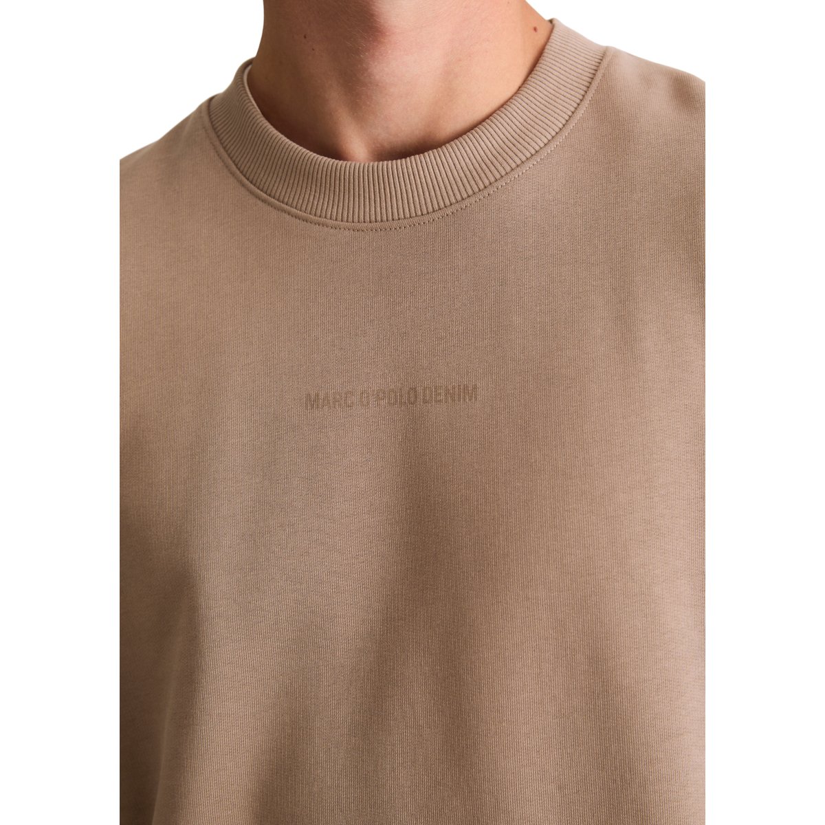 Sweat-shirt coupe classique en molleton de coton bio tout doux marron, MARC O’POLO DENIM