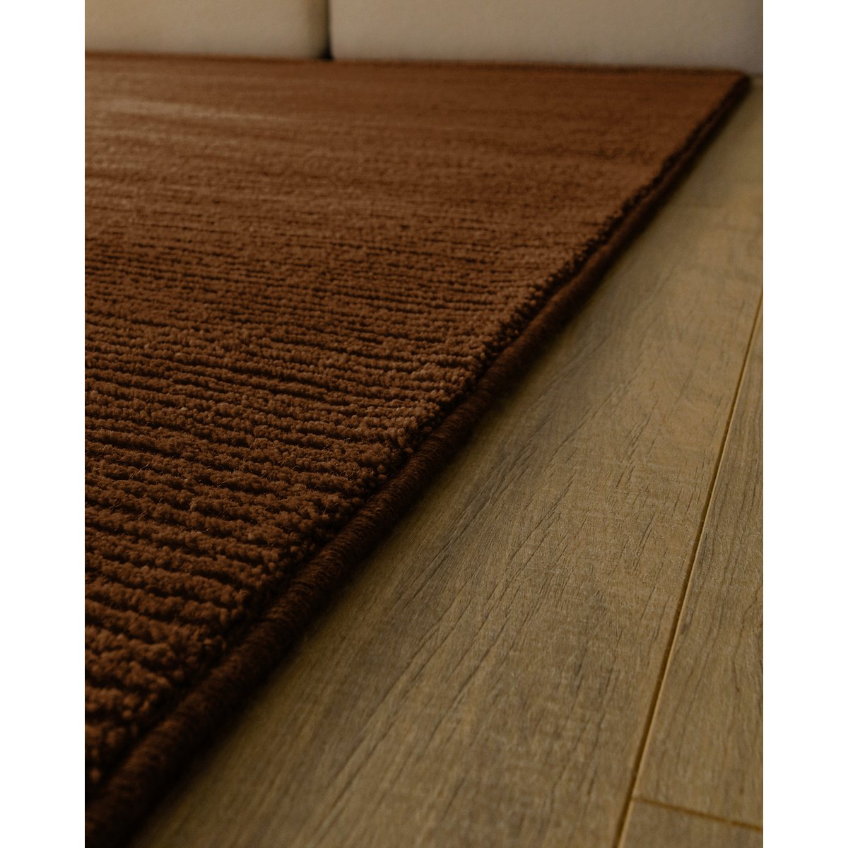 Tapis en laine avec relief , CASTELLO ONE marron, WECON HOME