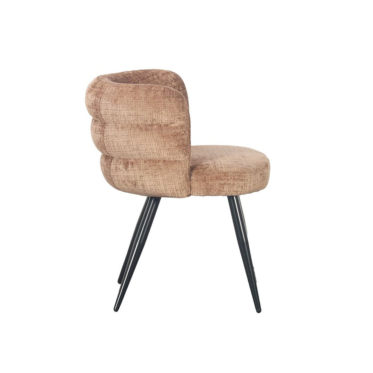 Lot de 2 chaises velours, SOLEA marron clair, BOBOCHIC