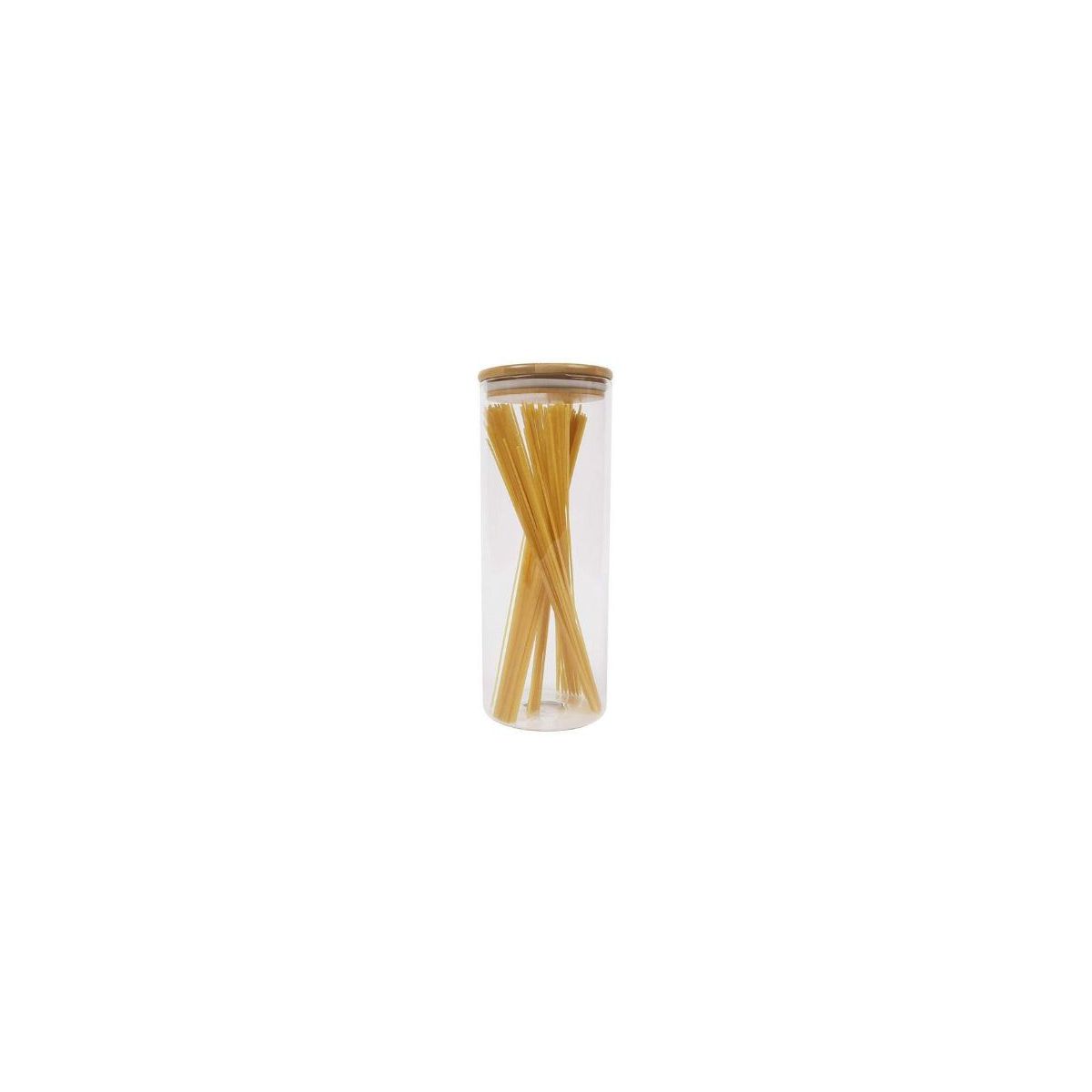 Bocal en verre et bambou 2l incolore, COOK CONCEPT