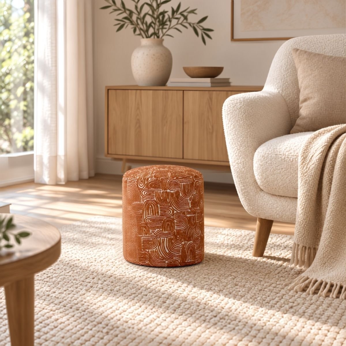 Tabouret GROOVE orange, MICA DECORATIONS
