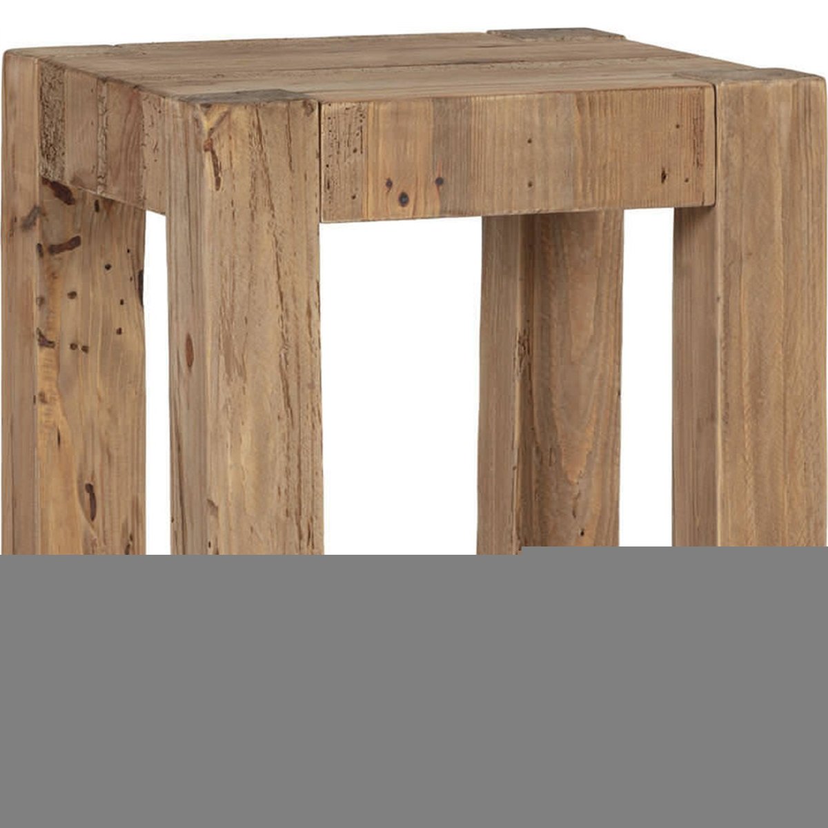 Table d'appoint en pin recyclé naturel vieilli, RECOLLECTION