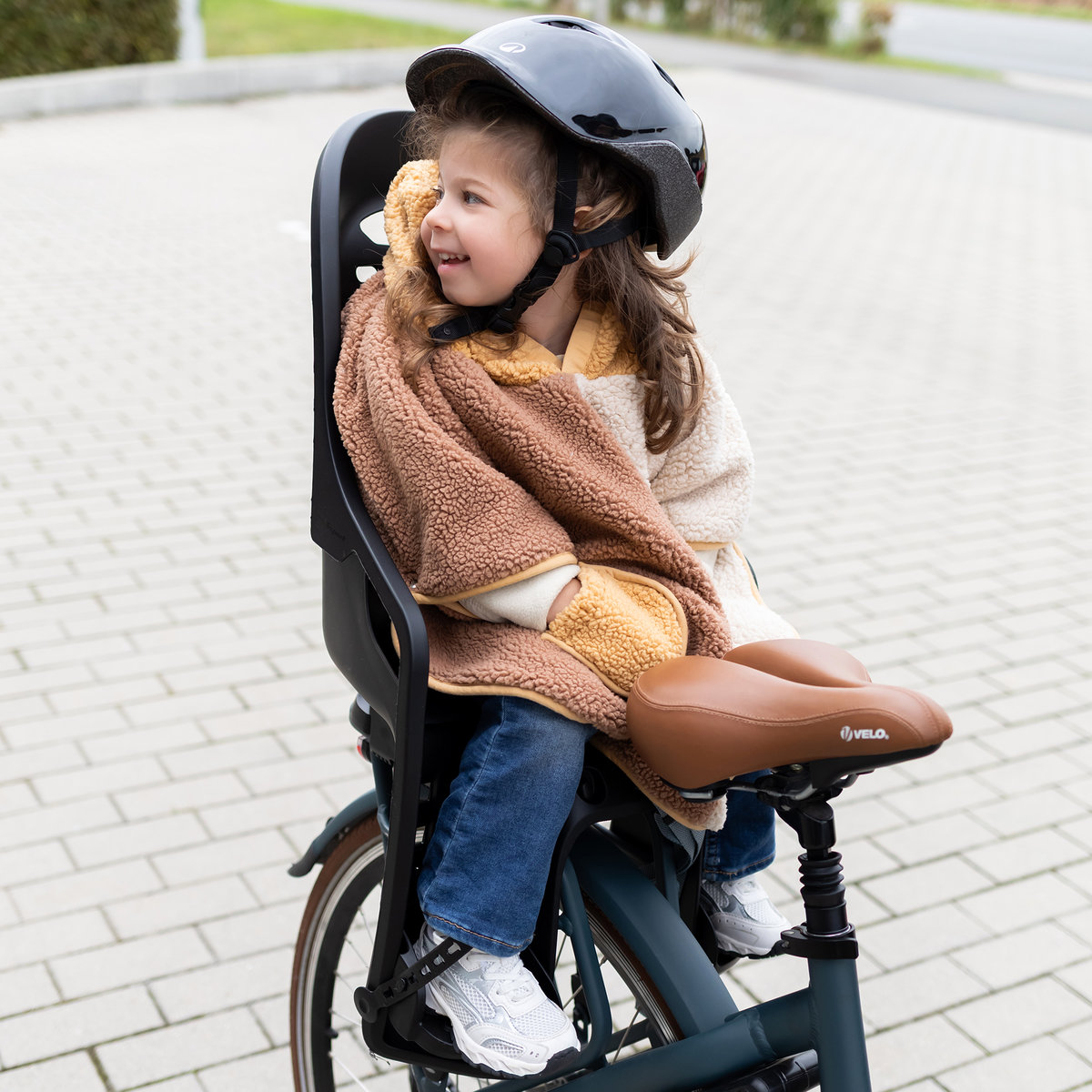 Poncho de voyage bébé pour siège auto - Teddy douillet muffin, BEMINI