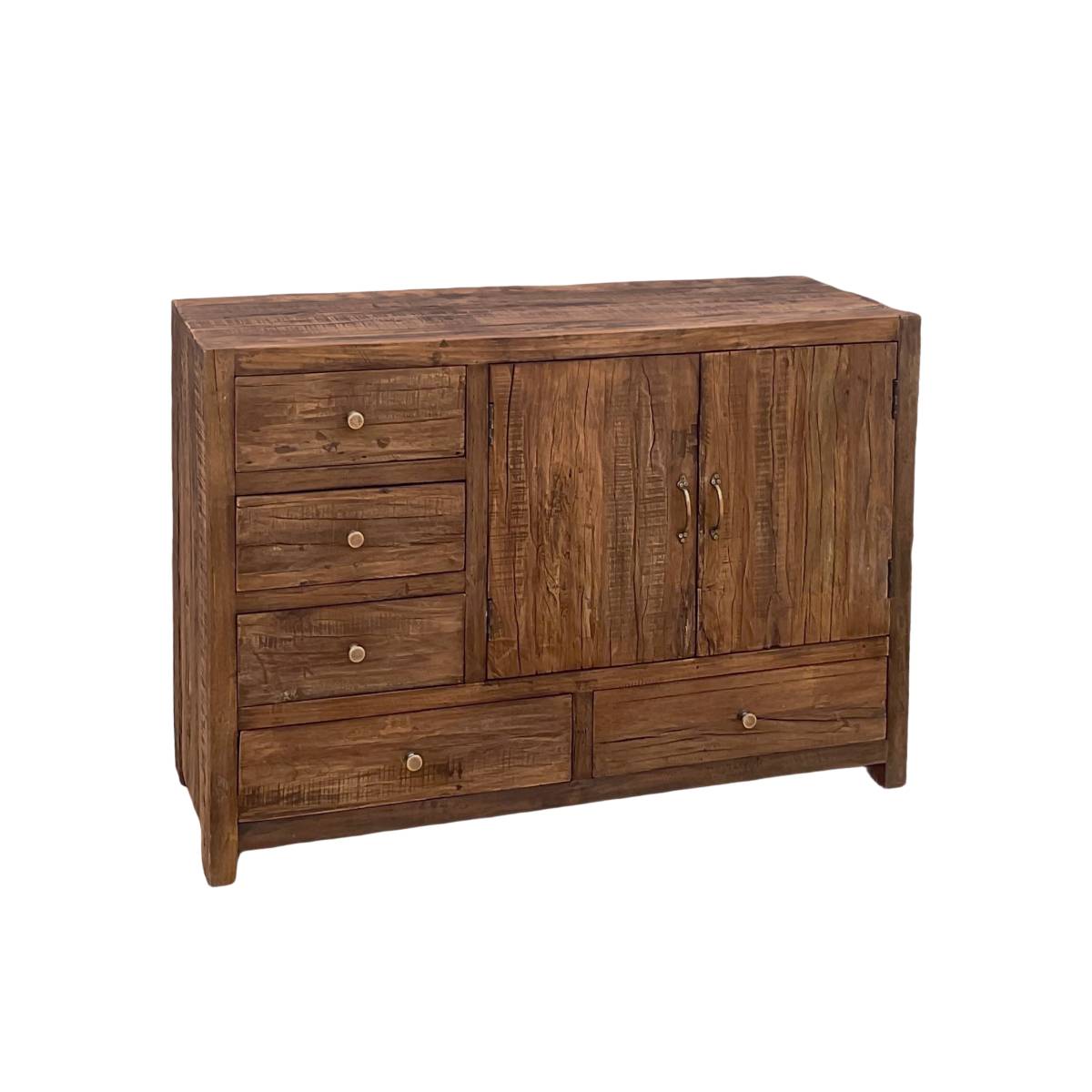 Buffet en bois recyclé INDRA bois foncé, MADE IN MEUBLES 