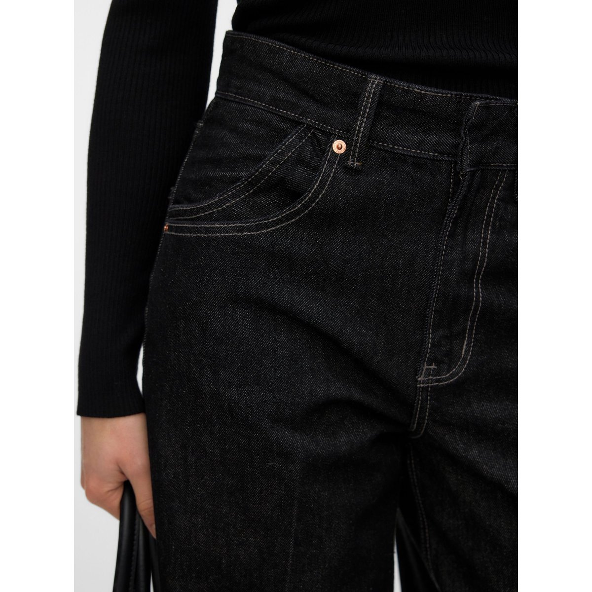 Jean Baggy Fit black denim, VERO MODA