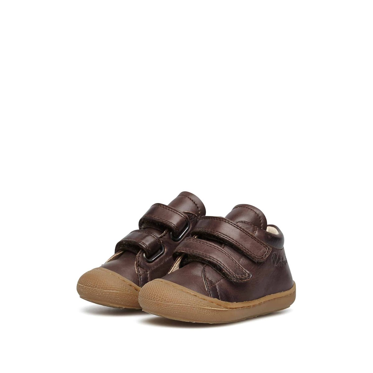 Chaussures premiers pas en cuir COCOON VL marron foncé, NATURINO