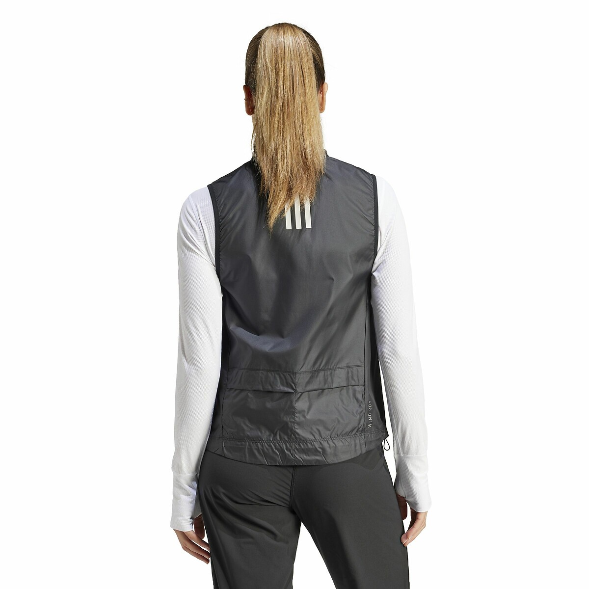 Veste sans manches de running noir, adidas Performance