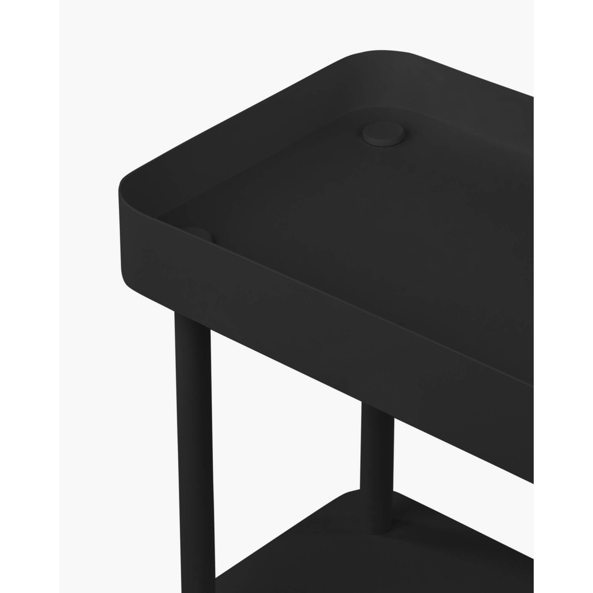 Console Nolle 2 niveaux - métal noir, NOO.MA