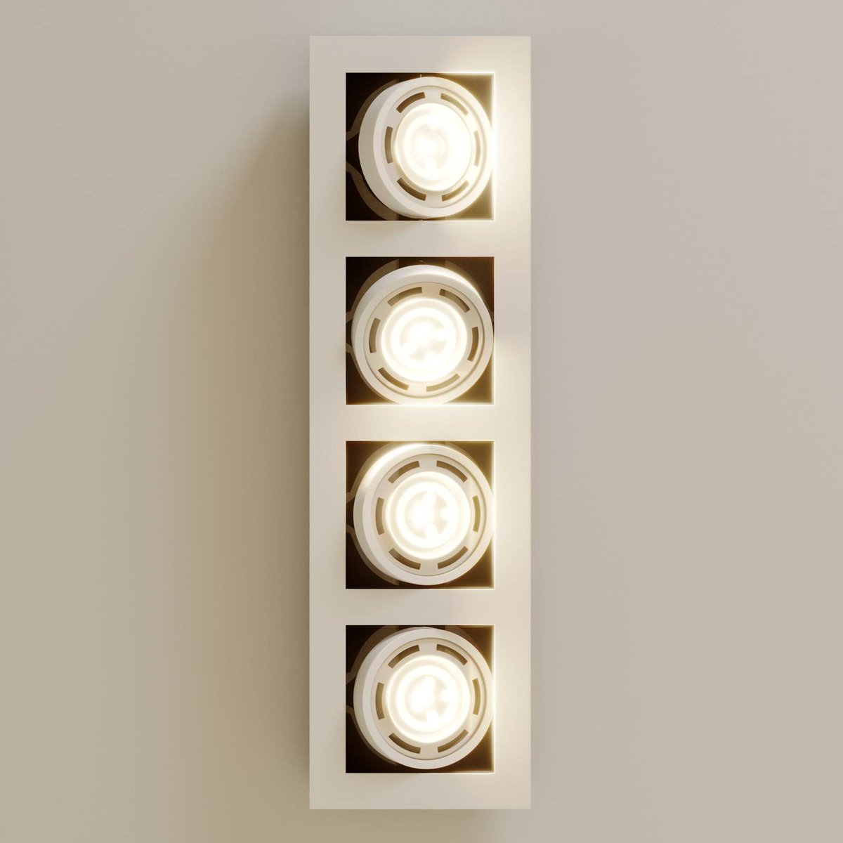 Plafonnier en aluminium moderne, Ronka blanc, ARCCHIO