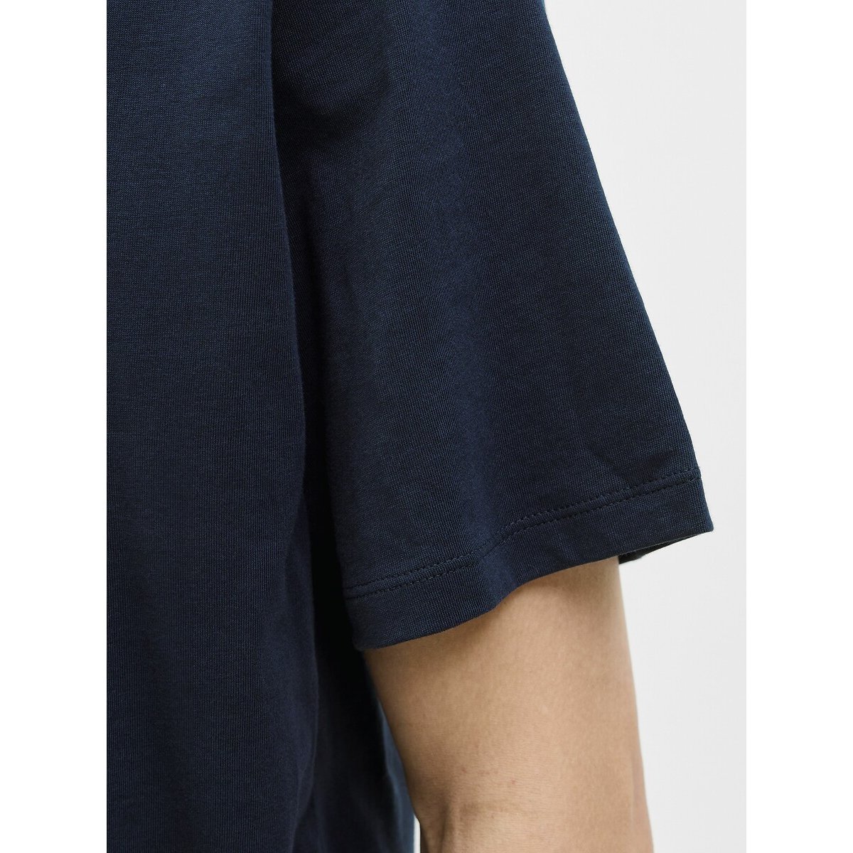 T-shirt col rond bleu marine, JACK & JONES