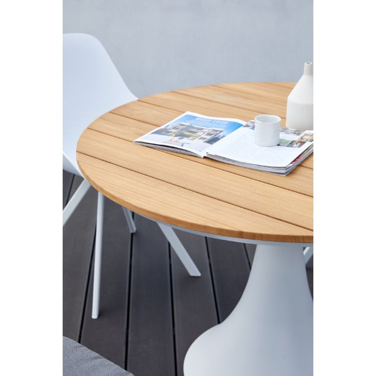 Table de jardin en aluminium, FANO blanc, AU JARDIN DE CHLOÉ