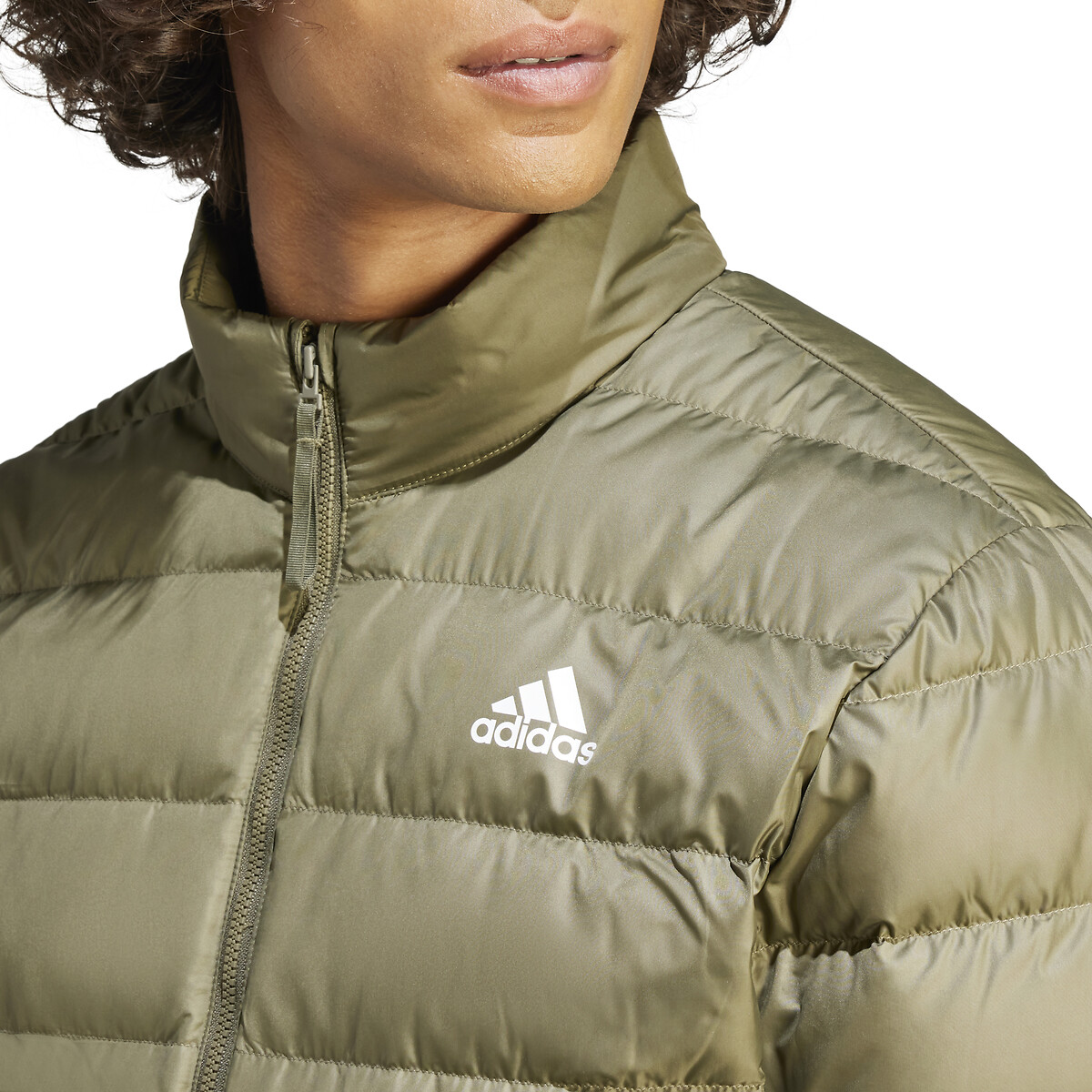 Doudoune light zippée sans capuche Essentials olive, adidas Performance
